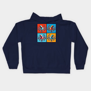 Pop Octopus Art - Trendy Marine Life Kids Hoodie